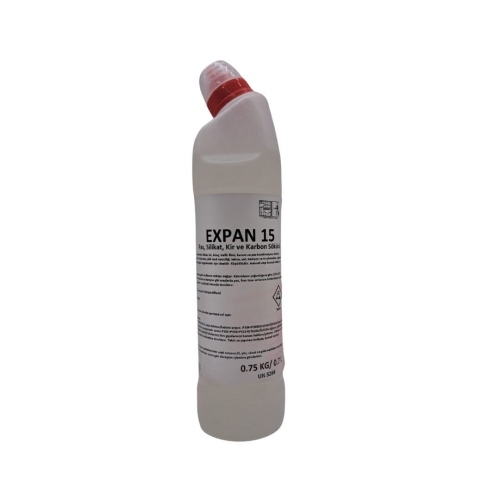 Expan 15 - GÜÇLÜ ÖZEL ASİDİK TEMİZLİK ÜRÜNÜ, PAS, KURUM, SİLİKAT, KİR VE KARBON SÖKÜCÜ
